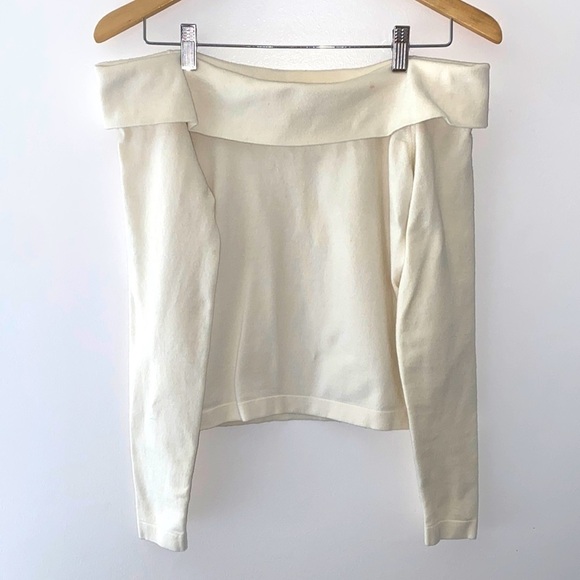 Peter Som Off the Shoulder Crop Sweater - Picture 6 of 10